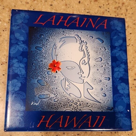 Lahaina Hawaii Hanging Wall Tile - Picture 1 of 6